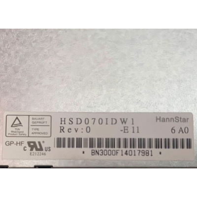 Επιτροπή επίδειξης οθόνης ίντσας LCD HSD070IDW1-E11 7,0 για την αυτοκίνητη επίδειξη