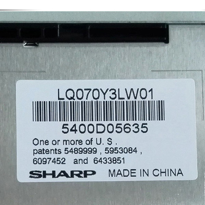 LQ070Y3LW01 7,0 οθόνη RGB 800x480 ίντσας TFT LCD για το βιομηχανικό εξοπλισμό