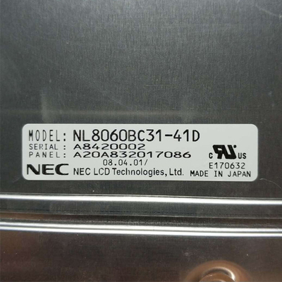 12,1 οθόνη NL8060BC31-41D ίντσας 82ppi LCD για τη βιομηχανική επιτροπή tft LCD για αιχμηρό