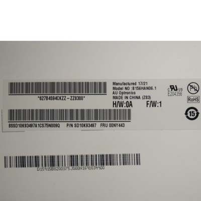 AUO Κάθετη λωρίδα 15,6 ιντσών οθόνη LCD B156HAN06.1 HW0A 1920*1080 141 PPI