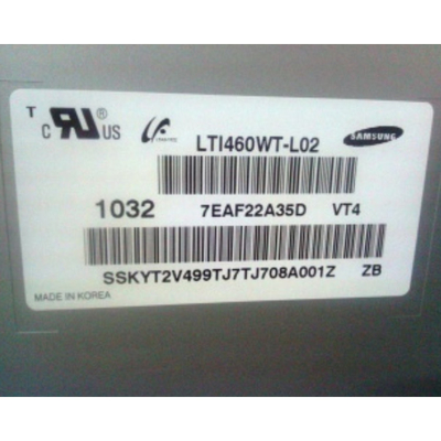 Σκληρά τηλεοπτικά όργανα ελέγχου LTI460WT-L02 συστημάτων σηματοδότησης LCD επιστρώματος 1366*768 ψηφιακά