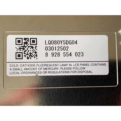 LQ080Y5DG04 Εικονική οθόνη οθόνης LCD 8,0 ιντσών 800*480 Πίνακα LCD