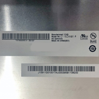 11.6 ιντσών G116ZAN01.0 3840*2160 LCD οθόνη με LED driver