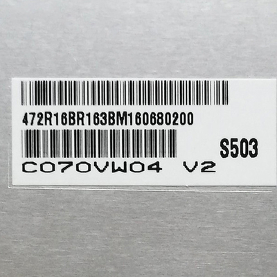 C070VW04 V2 Αρχική οθόνη 7,0 ιντσών 800*480 133PPI για AUO TFT LCD Screen