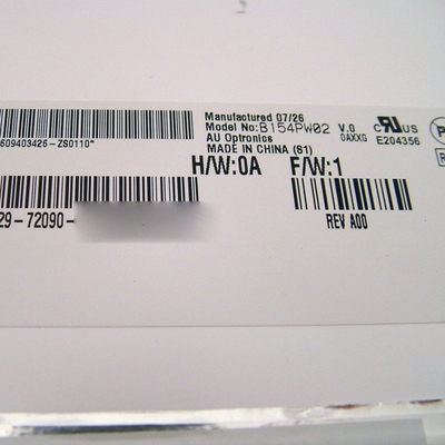 B154PW02 V0 μέγεθος 15,4 ιντσών 1440*900 110PPI οθόνη LCD