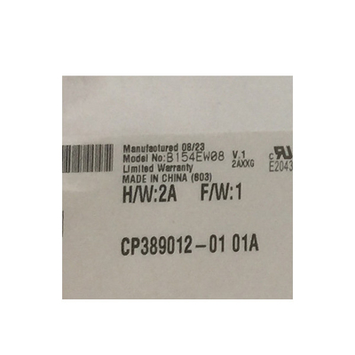 Για το φορητό B154EW08 V1 15.4 ιντσών 1280*800 98PPI LCD Moudle
