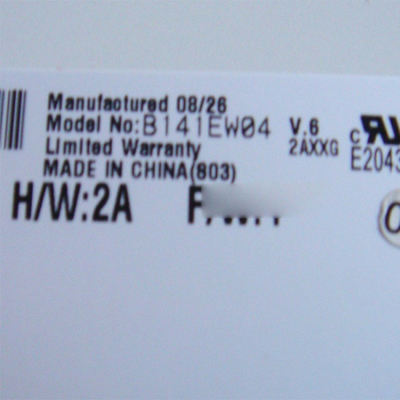 B141EW04 V6 14,1 ιντσών 1280*800 LCD οθόνη TFT-LCD