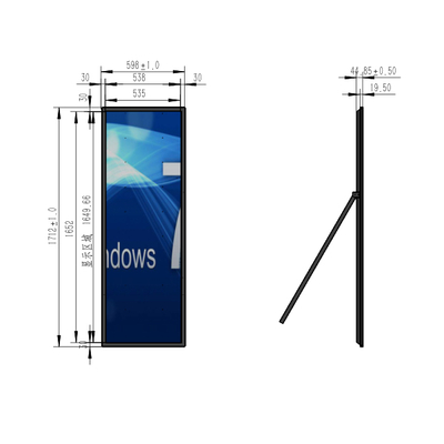 Διαφημιστικό εξοπλισμό οθόνη LCD 75,0 ιντσών υψηλής ευκρίνειας βίντεο ψηφιακή σήμανση και οθόνη
