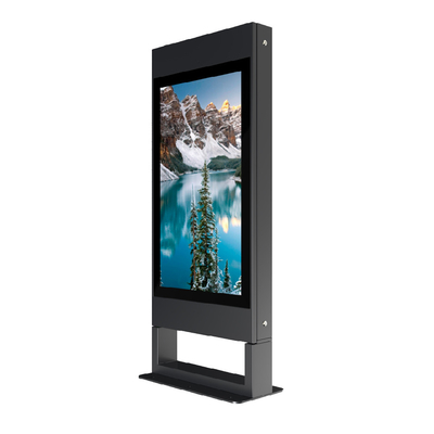 Αδιάβροχο πάτωμα LCD που στέκεται το ψηφιακό σύστημα σηματοδότησης 55» υπαίθριο