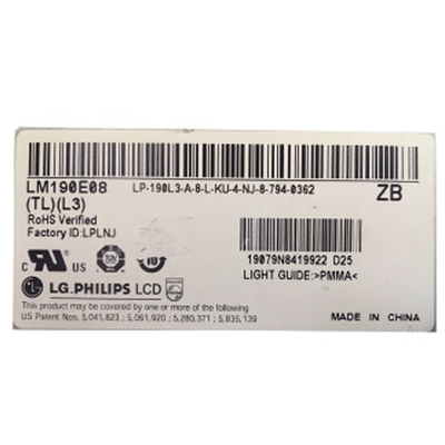 Καλή τιμή Δελτίο οθόνης LCD LM190E08-TLL3 19.0 ιντσών 1280*1024 σε απευθείας σύνδεση